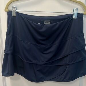 Lucky in Love Navy Scallop Skirt in Large (12)